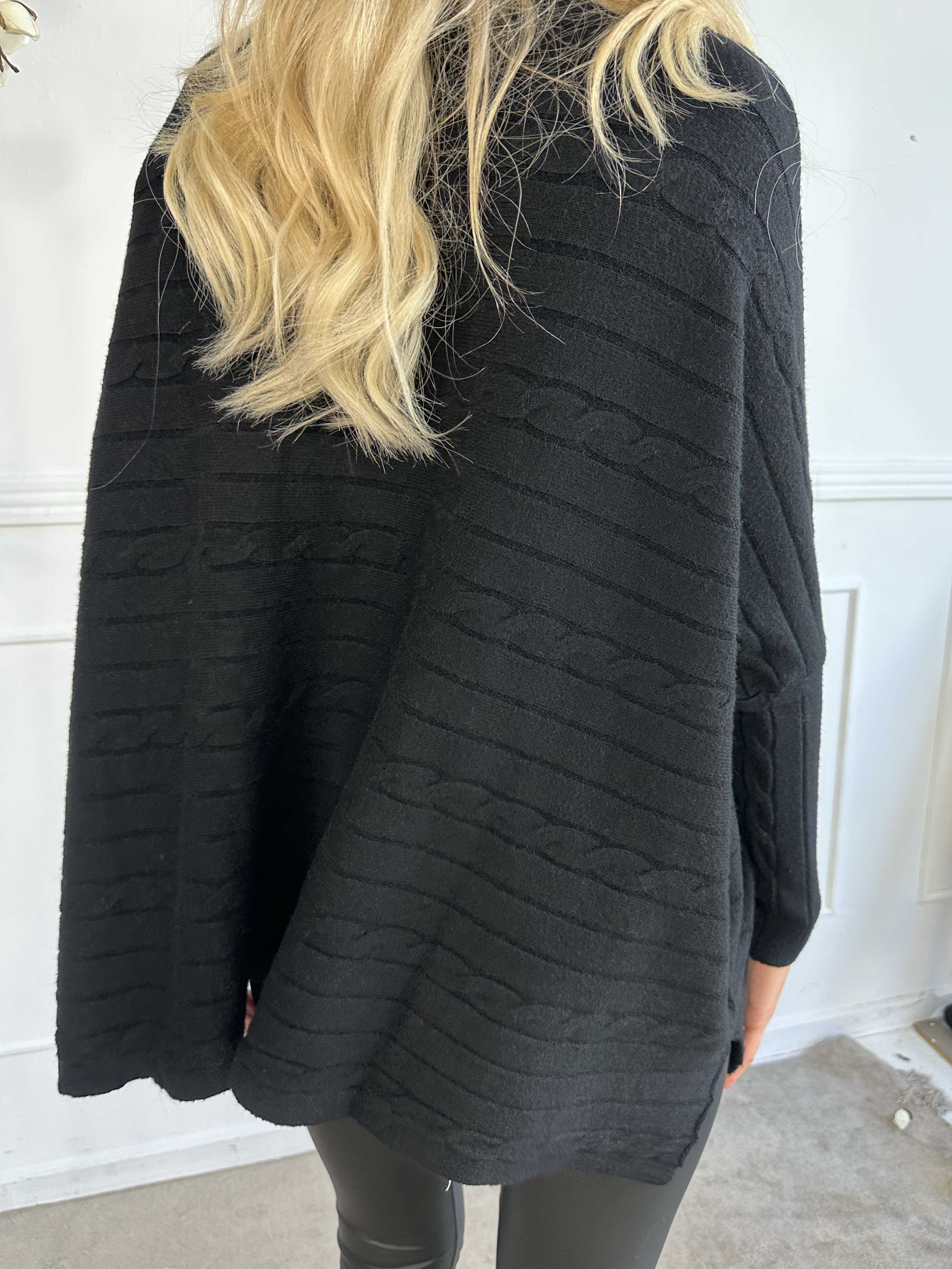 Diamond - Söt mjuk elastisk stickad tröja med polokrage